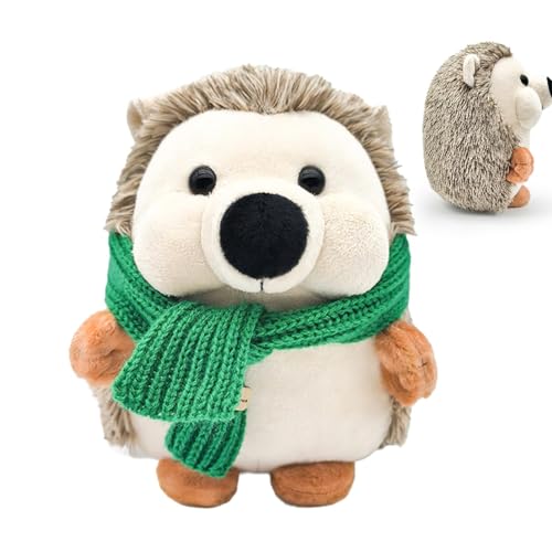 mivceklw Soft Hedgehog Plüschtier, niedliches Tier-Spielzeug für Kinder, niedliche Tiere, niedliches Tier-Spielzeug für Kinder, Jugendliche, Schlafzimmer und Heimdekoration (Grün, Rot) von mivceklw