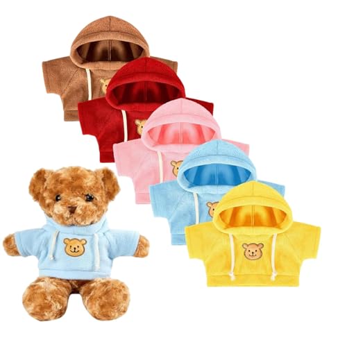 mivceklw Stuffed Bear, Plush Toys, Bear Cute Teddies with 5 Outfits, Cute Lightweight Sturdy Soft with Clothes, Stuffed Animal for Girls and Women, Indoor, Outdoor, 30 cm von mivceklw