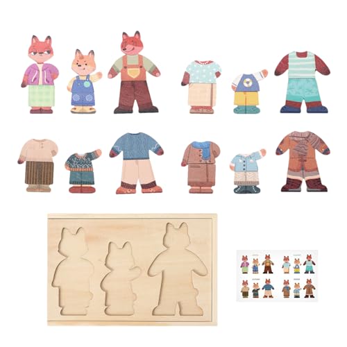 mivceklw Verkleidungspuzzle Tierdesign, Anziehpuppen, Pädagogisches Holz Puzzle Brettspiel Mit Zuordnungsspiel Outfits Für Kinder Für Klassenzimmer Vorschule Rollenspiel Und Für Reise Geburtstag mivceklw Verkleidungspuzzle Tierdesign, Anziehpuppen, Pädagogisches Holz Puzzle Brettspiel Mit Zuordnungsspiel Outfits Für Kinder Für Klassenzimmer Vorschule Rollenspiel Und Für Reise Geburtstag von mivceklw