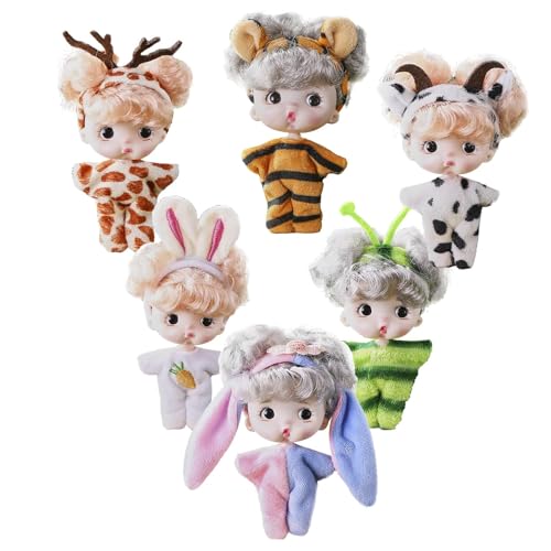 mivceklw Weiches Design Puppen-Set, kleine robuste Puppen, weiches Puppenspielzeug-Set, hautfreundliche dekorative Puppe 8 cm für Mädchen, Geschenk, Heimdekoration, von mivceklw