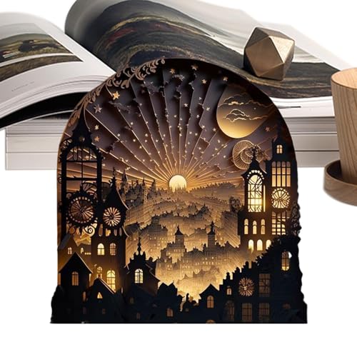 mivceklw Wooden Puzzles für Erwachsene, Holzpuzzle Night Light, USB Charging Puzzle Light, Nightlight for Adult, Wooden Puzzle Night Lamp, Decorative Wooden Puzzles, Wooden Puzzle Light von mivceklw