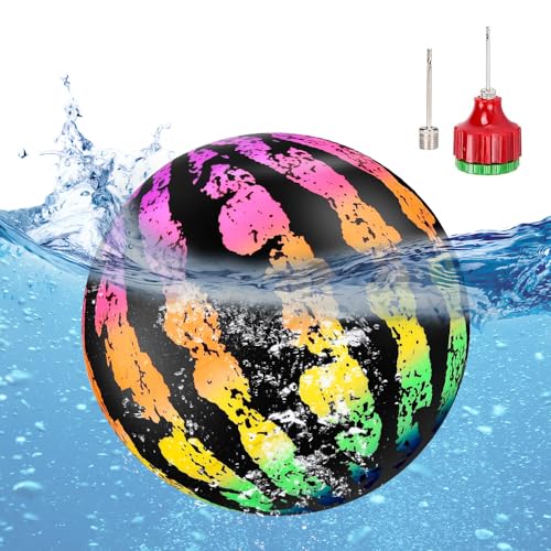 mizikuu Strandball Wassermelone, 22 cm Aufblasbare Wasserbälle Wassermelone PVC Schwimmbeckenball Spielzeug unterwasserball für Sommeraktivitäten im Freien, Wasserspiele von mizikuu