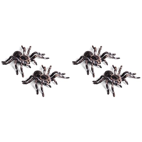 moctuntyrp 4 Stück 9,5cm Groß Gefälschte Realistische Spinne Insekten Modell Spielzeug Spaß Halloween Unheimlich Stütze von moctuntyrp