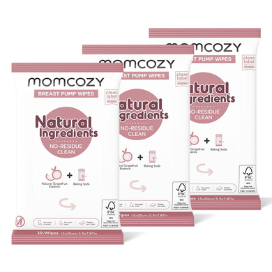 momcozy Reinigungstücher für Milchpumpen, 90 Tücher (3 x 30 Stk) von momcozy