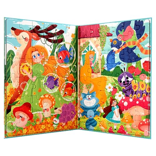 moonyan Buch mit magnetischen Puzzles für Kinder, magnetische Puzzles für Kleinkinder,Magnetisches Puzzlespiel für Mädchen | Lustige Lern- und Reiserätsel für, Mädchen und Kinder im Vorschulalter von moonyan