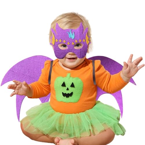 moonyan Cartoon-Drachen-Maske-Flügel-Set | Halloween-Drachenkostüm für Kinder mit Flügeln und Maske,Halloween-Drachenkostüm für Maskerade-Karneval, Kindertag von moonyan