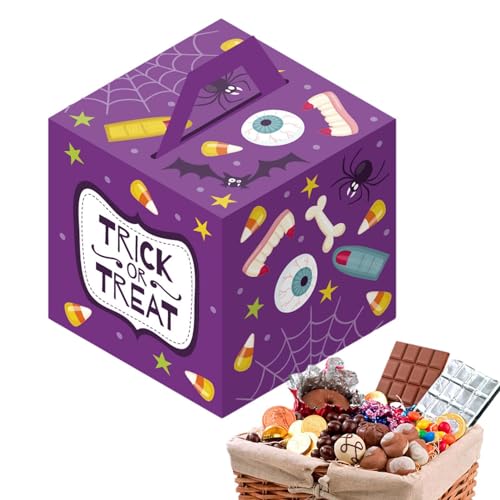 moonyan Halloween-Leckerli-Boxen | Neuheit Interessante Halloween-Geschenkboxen und Keksboxen - Lustige Halloween-Goodie-Boxen, Papierboxen, Halloween-Essenstablett für -Kids, Halloween-Kekse von moonyan