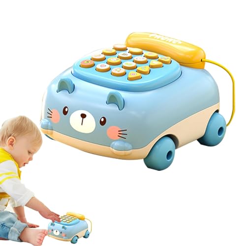 moonyan Kinder-Handy-Spielzeug, Rollentelefon für Kinder, Spielzeug für Kleinkinder mit Lichtern und Geräuschen, Rollenspieltelefon für Kinder, Kinderspielzeug, Kleinkindmädchenspielzeug, von moonyan