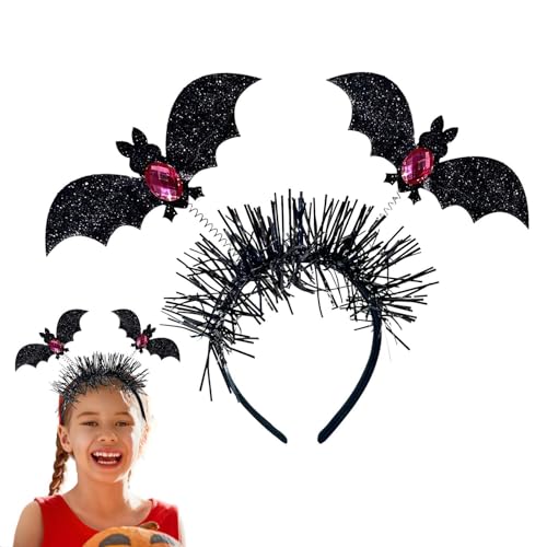 moonyan Schwarzes Stirnband für Mädchen, Fledermaus-Stirnband für Kinder - Fledermaus Gothic Kinder Kopfbedeckung | Party-Festkostüme, leichtes Kinder-Stirnband für Rollenspiele von moonyan