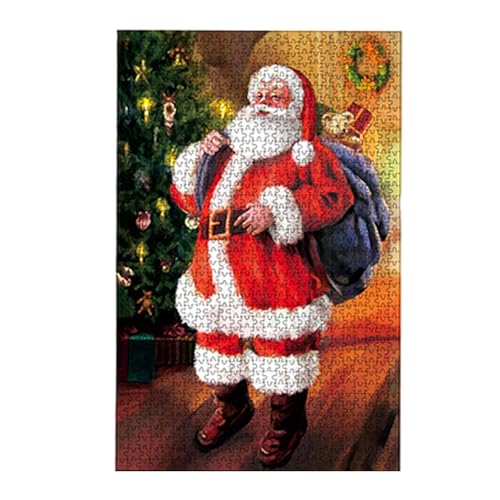 moonyan Weihnachtspuzzles,Weihnachtspuzzles - 1000X Familienspiele-Rätsel - Weihnachtsmann-Puzzle-Lernspielzeug, pädagogische Familienspiele, Rätselspaß für Frauen und Männer von moonyan