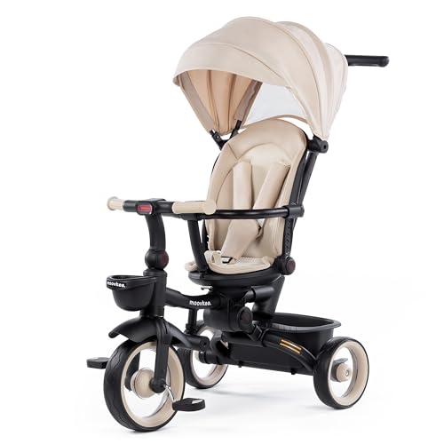 moovkee. Kinder Dreirad mit Schubstange ab 1 Jahr mit 360-Grad-Sitz – Beige Multifunktional Laufrad mit 4 konfigurierbaren Optionen - Sicherheit für Ihr Kind Dank 3-Punkt-Gurt und Schutzbügel moovkee. Kinder Dreirad mit Schubstange ab 1 Jahr mit 360-Grad-Sitz – Beige Multifunktional Laufrad mit 4 konfigurierbaren Optionen - Sicherheit für Ihr Kind Dank 3-Punkt-Gurt und Schutzbügel von moovkee.