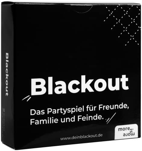 More is More Blackout - das Partyspiel für Freunde, Familie und Feinde - Perfekt für jeden Spieleabend mit Freunden - Kartenspiel für JGA von more is more
