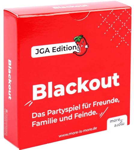 more is more Blackout - JGA Edition | das Partyspiel für Freunde, Familie und Feinde - Perfekt für jeden Spieleabend mit Freunden - Kartenspiel für JGA, WG Party, für Silvester oder als Geschenk von more is more