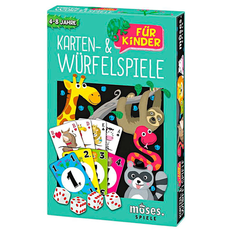 Spiele-Set KARTEN- UND WÜRFELSPIELE FÜR KINDER 115-teilig in bunt von moses. Verlag