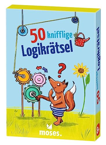 moses. 50 knifflige Logikrätsel – lustiges Rätselspiel mit Denksportaufgaben für Kinder ab 8 Jahren, 50 Karten voller Knobeleien für clevere Kids von moses