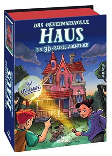 moses 90140 Das geheimnisvolle Haus, 3D Knobel & Rätsel Abenteuer Dog Escape kleine Detektive, Familienspiel für Kinder ab 8 Jahren und 1-4 Spieler, Rätselspiel, S von moses