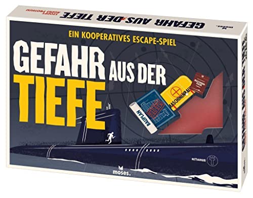 moses. 90389 Gefahr aus der Tiefe – ein kooperatives Spiel, Escape-Spaß in beklemmender Atmosphäre, Exit Game für fortgeschrittene Geheimagenten ab 14 Jahre, Bunt von moses