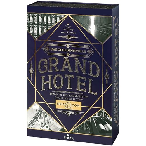 Das geheimnisvolle Grand Hotel | Escape Spiel Deluxe | Wieder verwendbar | Level: Einsteiger, ab 12 Jahren, White von moses