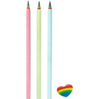 MOSES. VERLAG 26275 Regenbogen Bleistift Set mit Radiergummi von moses