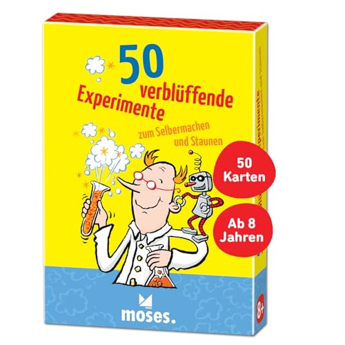 Moses 21066 50 verblüffende Experimente zum Selbermachen und Staunen, Kinderbeschäftigung, Kartenset von moses