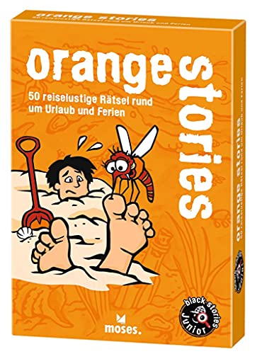 Moses black stories Junior orange stories, 50 reiselustige Rätsel, Das Rätsel Kartenspiel für Kinder von moses