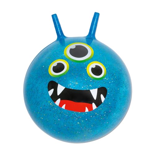Moses. Monster Hüpfball – Glitzernder Springball mit Konfetti Füllung, für Kinder ab 4 Jahren, Ø 45 cm, mit Haltegriffen, bis 80 kg belastbar, In- und Outdoor-Spielzeug, Blau mit Glitzer Moses. Monster Hüpfball – Glitzernder Springball mit Konfetti Füllung, für Kinder ab 4 Jahren, Ø 45 cm, mit Haltegriffen, bis 80 kg belastbar, In- und Outdoor-Spielzeug, Blau mit Glitzer von moses