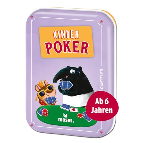 moses. Kinderpoker, spannendes Pokerspiel für die ganze Familie, süßes Kartenspiel mit kinderleichten Regeln, Reisespiel für Kinder ab 6 Jahren, Yellow von moses