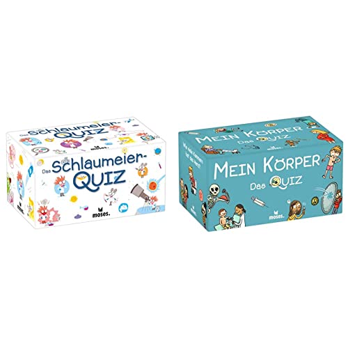 moses 90208 Schlaumeier Quiz | Kinderquiz | Für Kinder ab 8 Jahren, & 90396 Quiz, Kinder Wissensquiz mit 100 spannenden Fragen von moses