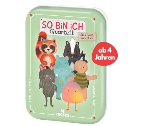 moses. So bin ich Quartett, Kartenspiel zum Kinderbuch von Marisa Hart, Zeitloses Kinderspiel für die ganze Familie, Quartettspiel für Kinder ab 4 Jahren von moses