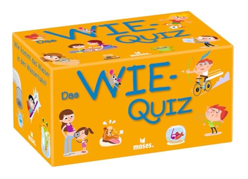 moses 90621 Quiz, Kinder Wissensquiz mit 100 spannenden Wie-Fragen, Kinderquiz rund um Allgemeinwissen, Ratespiel für neugierige Kids ab 6 Jahren, Yellow von moses