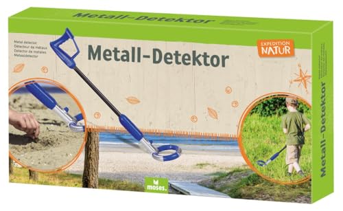 moses. Expedition Natur stabiler Metall Detektor, mit Signalton und rotem LED-Licht, ideal für die Outdoor-Schatzsuche, für Kinder ab 8 Jahren von moses