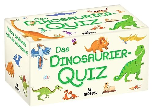 moses 90376 Dinosaurier-Quiz, Kinderquiz für kleine Dino-Fans, Für Kinder ab 8 Jahren und 2-5 Spieler, M von moses