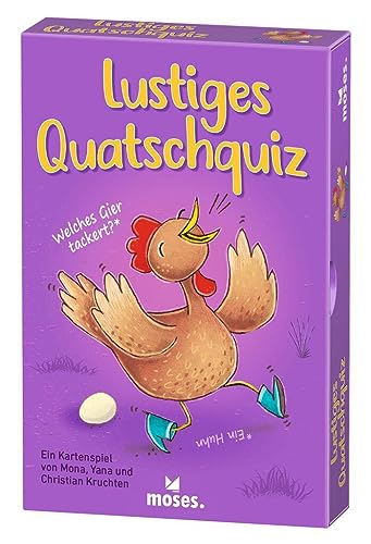 moses. Lustiges Quatschquiz, Kinderspiel mit 100 verrückt-verdrehten Fragen, witziges Lernspiel voller Buchstabendreher für Vor- und Grundschüler, Kartenspiel für Kinder ab 6 Jahren von moses