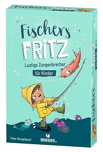 moses. Fischers Fritz, Zungenbrecher Kartenspiel zur Sprachförderung, Kinderspiel für Grundschüler, witziges Lernspiel ab 6 Jahren und für 2-6 Spieler, Mehrfarbig Illustriert von moses