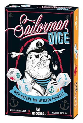 moses. Sailorman Dice, Roll & Write Würfelspiel auf hoher See, Würfelspaß für knallharte Seeleute, Gesellschaftsspiel für Kinder ab 10 Jahren und 2-4 Spieler von moses