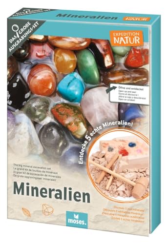 moses. 9834 Expedition Natur Das große Mineralien-Ausgrabungs-Set von moses