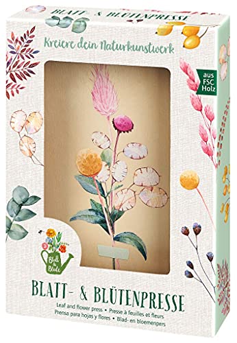 moses. Blatt & Blüte - Blumenpresse, Blatt- und Blütenpresse für DIY- und Trockenblumen-Fans, Pflanzenpresse aus Holz zum Konservieren von Blüten und Blättern von moses