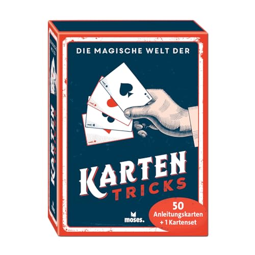 moses. Die magische Welt der Kartentricks, 33 magische Kartentricks zum Üben, tolle Zaubertricks mit 50 Anleitungskarten & Skat-Kartenset, Zauberspiel für Einsteiger in Geschenkbox moses. Die magische Welt der Kartentricks, 33 magische Kartentricks zum Üben, tolle Zaubertricks mit 50 Anleitungskarten & Skat-Kartenset, Zauberspiel für Einsteiger in Geschenkbox von moses