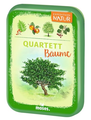 moses. Expedition Natur Quartett Bäume, Quartett Kartenspiel für Kinder, Reisespiel in kompakter Blechdose für unterwegs, Kinderspiel ab 8 Jahren moses. Expedition Natur Quartett Bäume, Quartett Kartenspiel für Kinder, Reisespiel in kompakter Blechdose für unterwegs, Kinderspiel ab 8 Jahren von moses
