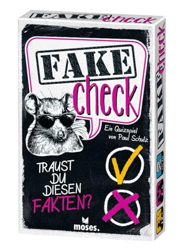 moses. Fake Check, schnelles Fakten Quiz für gesellige Spieleabende, Wahr- oder Falsch-Spiel für Fake-Checker, Quizspaß mit 244 Fakten, Kartenspiel ab 12 Jahren von moses