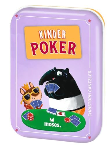 moses. Kinderpoker, spannendes Pokerspiel für die ganze Familie, süßes Kartenspiel mit kinderleichten Regeln, Reisespiel für Kinder ab 6 Jahren von moses