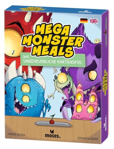 moses 90610 Mega Monster Meals-Das monsterstarke Kartenspiel für die ganze Familie, Karten merken und clever kombinieren für 2 bis 5 Spielende ab 8 Jahren von moses