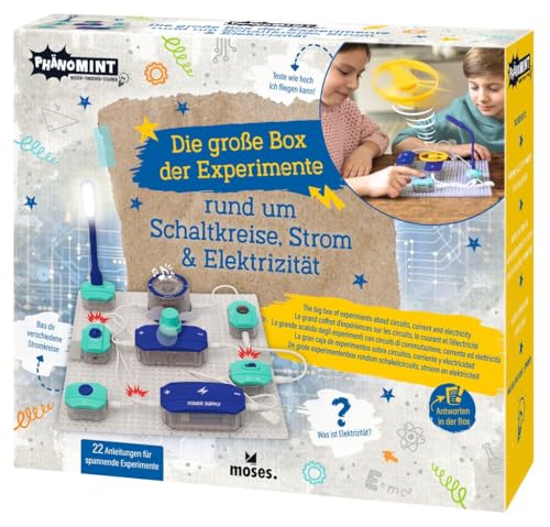 moses. PhänoMINT Die große Box der Experimente rund um Schaltkreise, Strom und Elektrizität, Elektroenergie Experimentierkasten für Kinder, DIY Stromkreislauf Bausatz, Lernspielzeug ab 8 Jahren moses. PhänoMINT Die große Box der Experimente rund um Schaltkreise, Strom und Elektrizität, Elektroenergie Experimentierkasten für Kinder, DIY Stromkreislauf Bausatz, Lernspielzeug ab 8 Jahren von moses