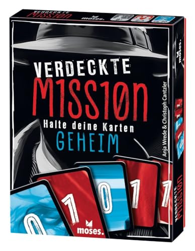 moses. Verdeckte Mission, spannendes Kartenspiel für lustige Spieleabende, Taktikspiel mit Agenten-Feeling für die ganze Familie, Gesellschaftsspiel ab 8 Jahren für 2-4 Spieler von moses