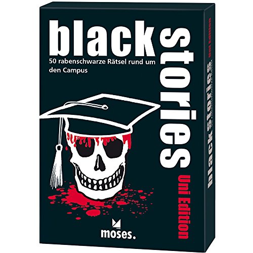 moses. black stories - Uni Edition | 50 rabenschwarze Rätsel | Das Krimi Kartenspiel von moses