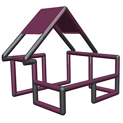 Moveandstic 875183 - Basic Baukasten Grundbaukasten Einstiegsset grün apfelgrün titangrau rot brombeer gelb orange blau (Magenta/Brombeer) von move and stic