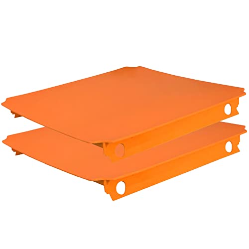 move and stic 2er Set Platte orange 40x40 cm zur Erweiterung von Klettergerüst und Spielturm von move and stic