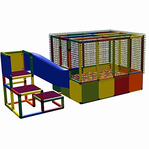 move and stic 6010 - großer Spielturm Lilly mit Kriechtunnel Bällebad OHNE Bälle Multicolor von move and stic