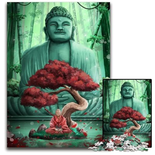 1000teiliges Puzzle „Innerer Frieden Buddha und Mönch Meditation unmögliche Puzzles für Erwachsene Denksportaufgabe interaktives Familienspiel geeignet für Kinder ab 14 Jahren 1000 Teile (75 x 50 cm) 1000teiliges Puzzle „Innerer Frieden Buddha und Mönch Meditation unmögliche Puzzles für Erwachsene Denksportaufgabe interaktives Familienspiel geeignet für Kinder ab 14 Jahren 1000 Teile (75 x 50 cm) von mowenbingpeng