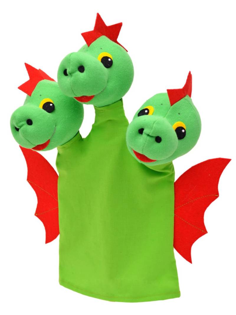 Handpuppe Drache mit drei Köpfen, 31cm von munabo